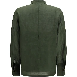Bicolor Ramie Dress Shirt