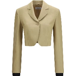 Beige Linen Denim Jacket