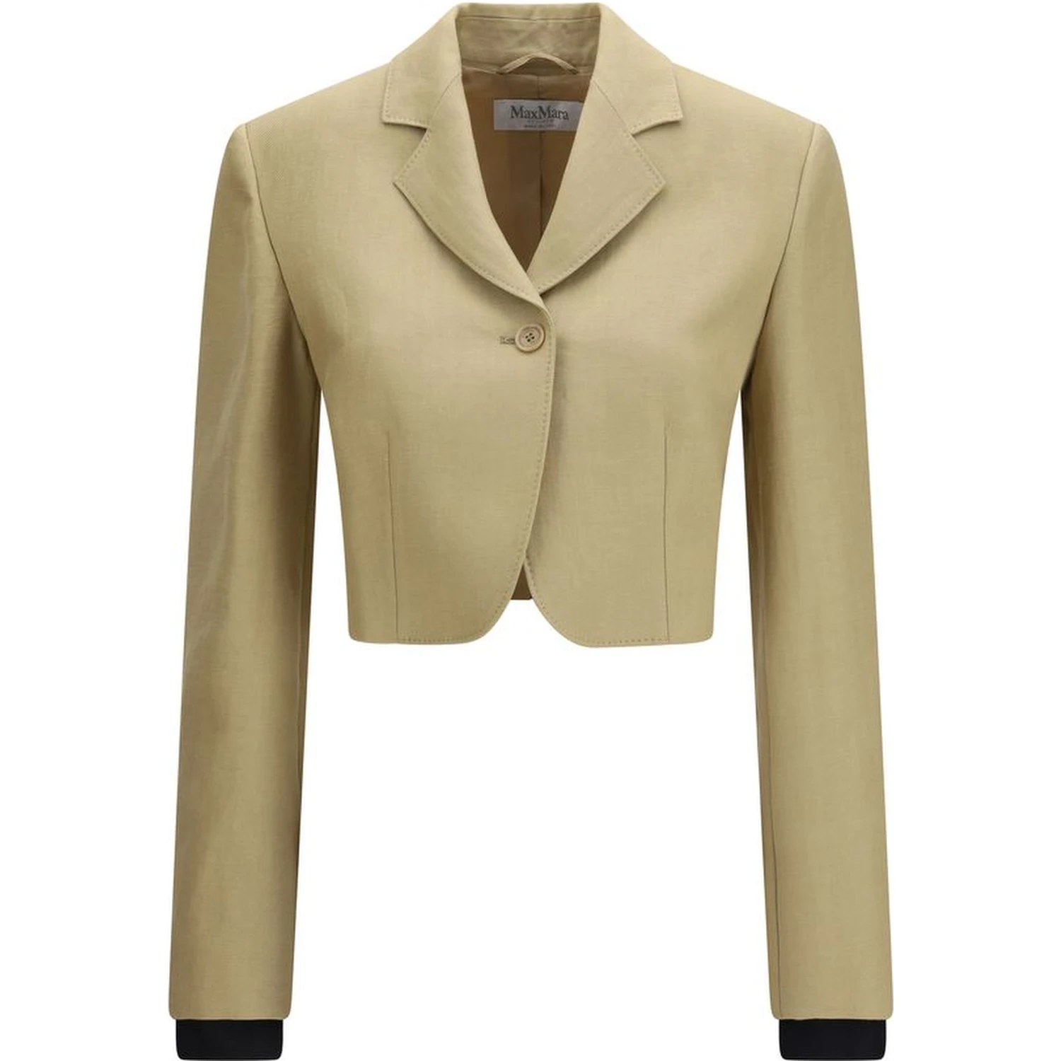 Beige Linen Denim Jacket