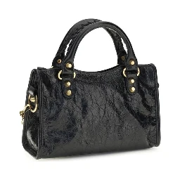 حقيبة كتف من جلد الخروف الأسود (Ovis Aries Aries)