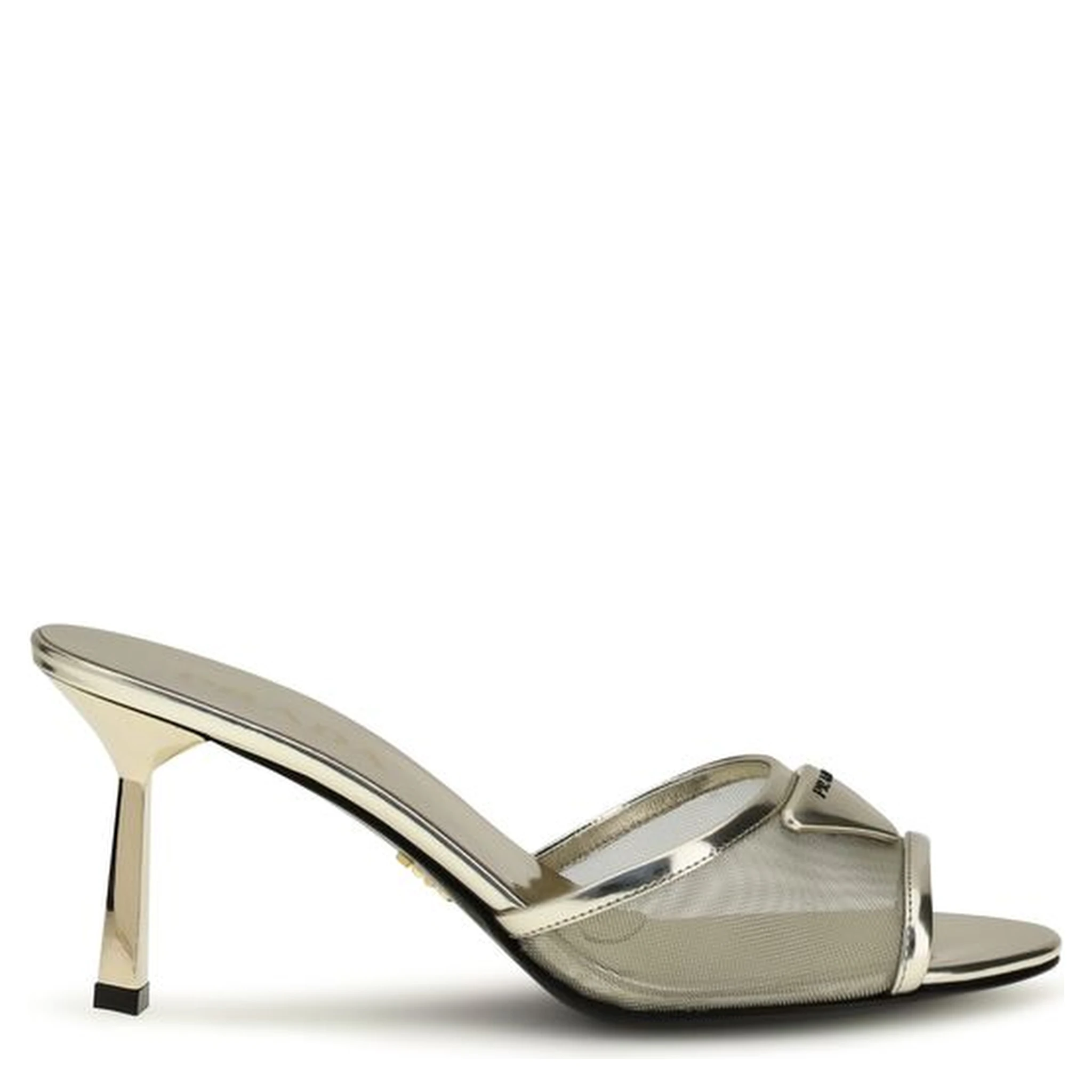 Silver Calf Leather Bos Taurus Stiletto Heel Sandals