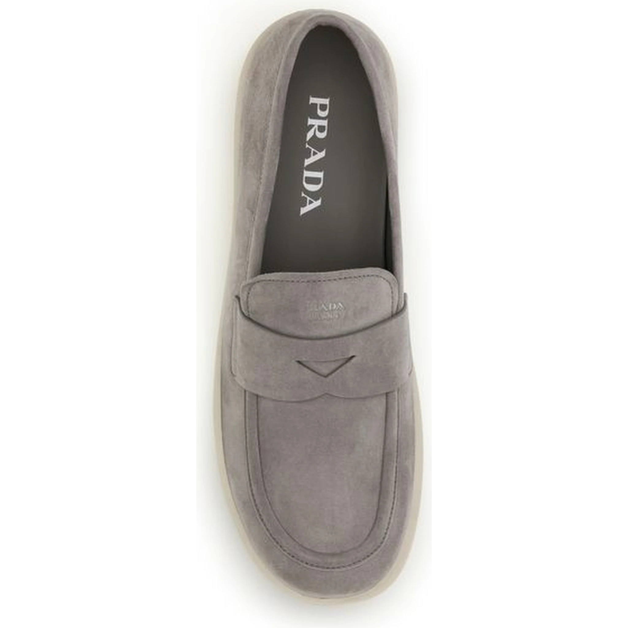 Gray Calf Leather Bos Taurus Slip-On Loafers