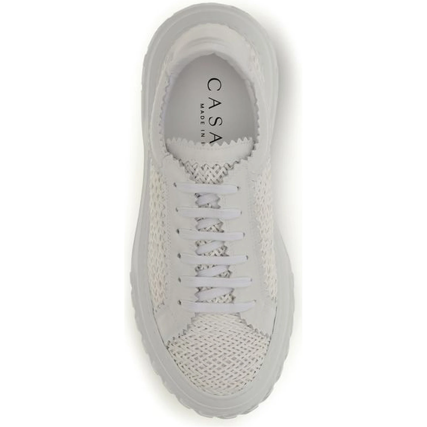 White Calf Leather Bos Taurus Chunky Sneakers