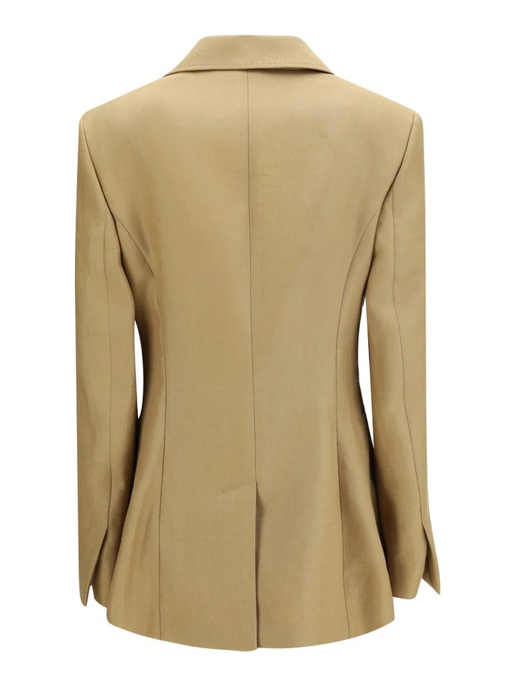 Beige Linen Jackets And Coat alternative