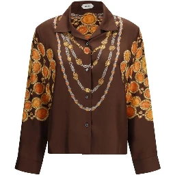 Brown Fabric Pattern Shirt