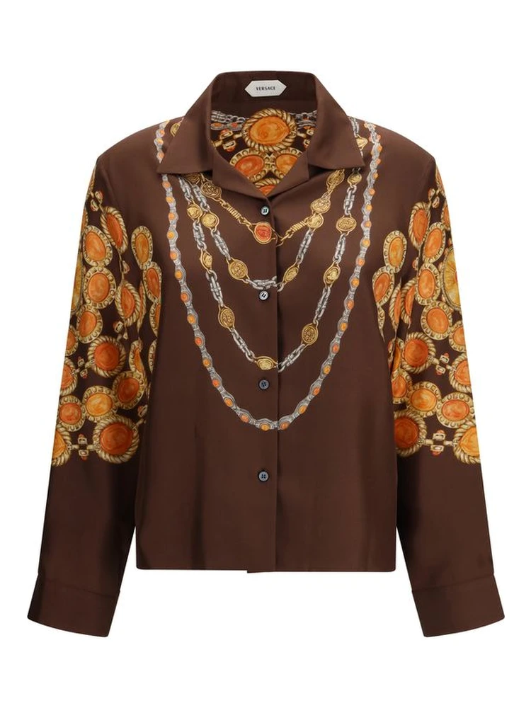 Brown Fabric Pattern Shirt