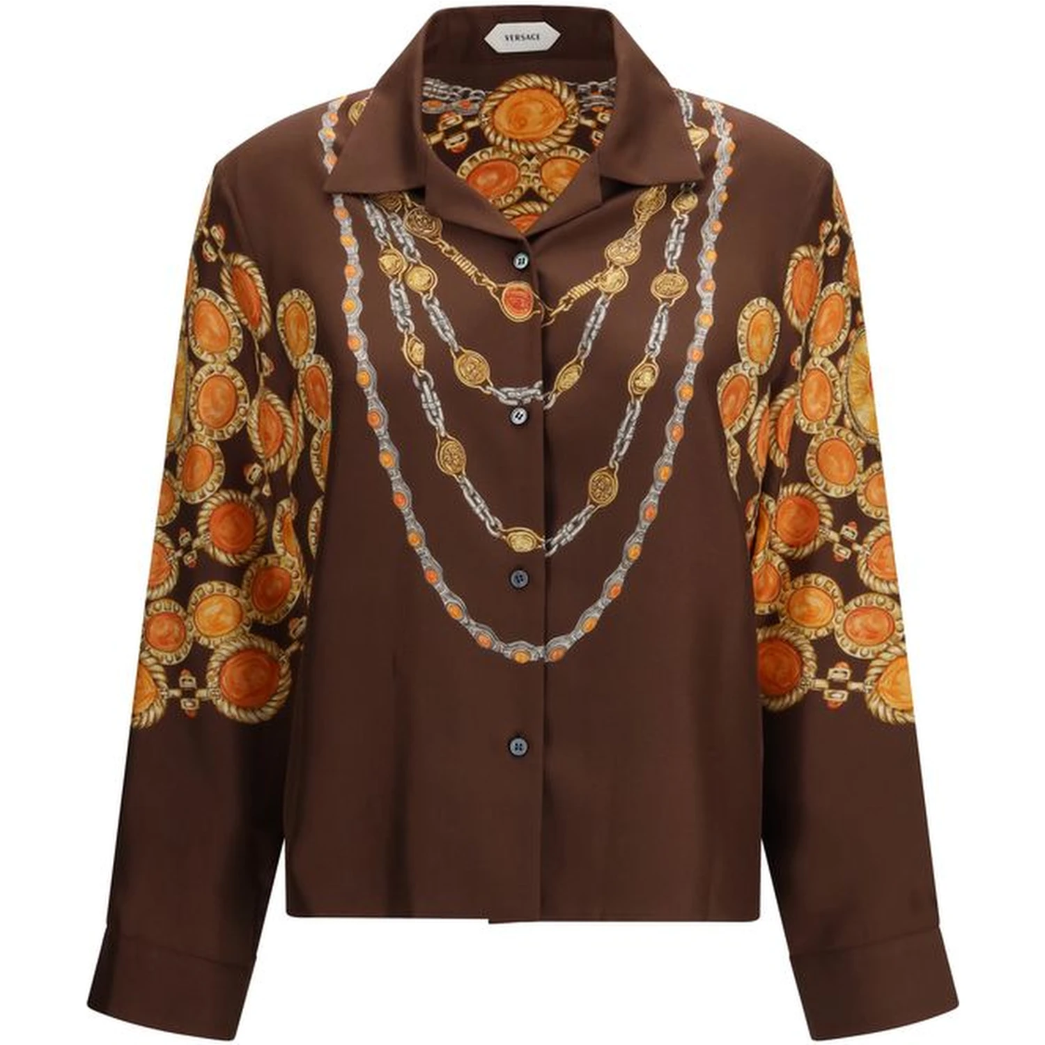 Brown Fabric Pattern Shirt