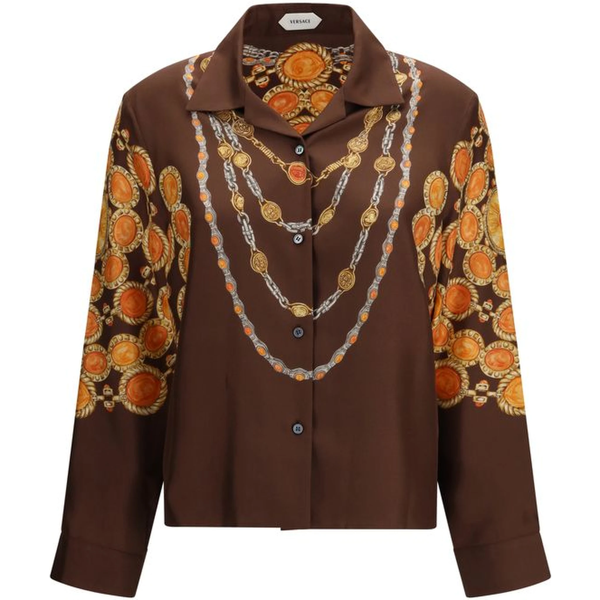 Brown Fabric Pattern Shirt