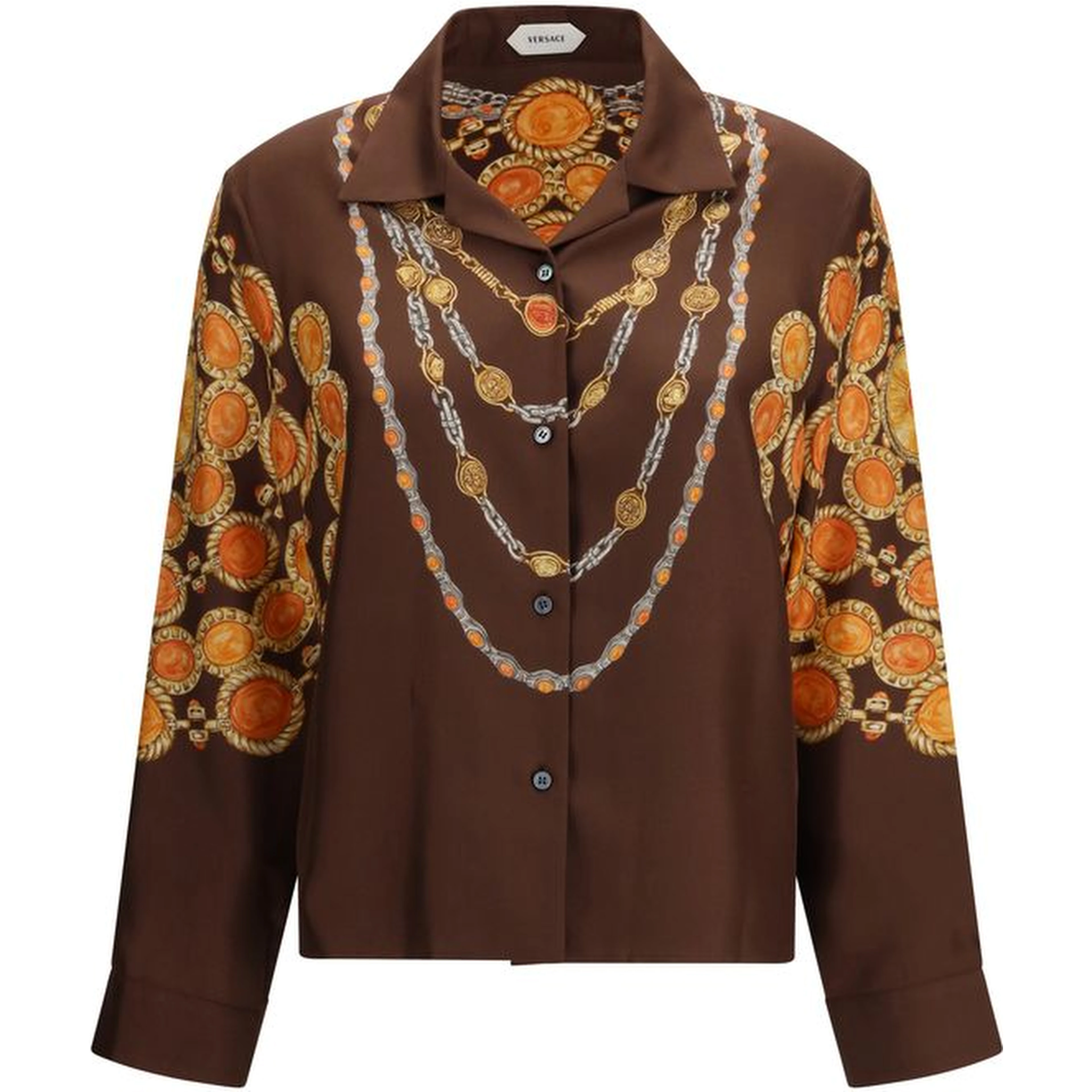 Brown Fabric Pattern Shirt