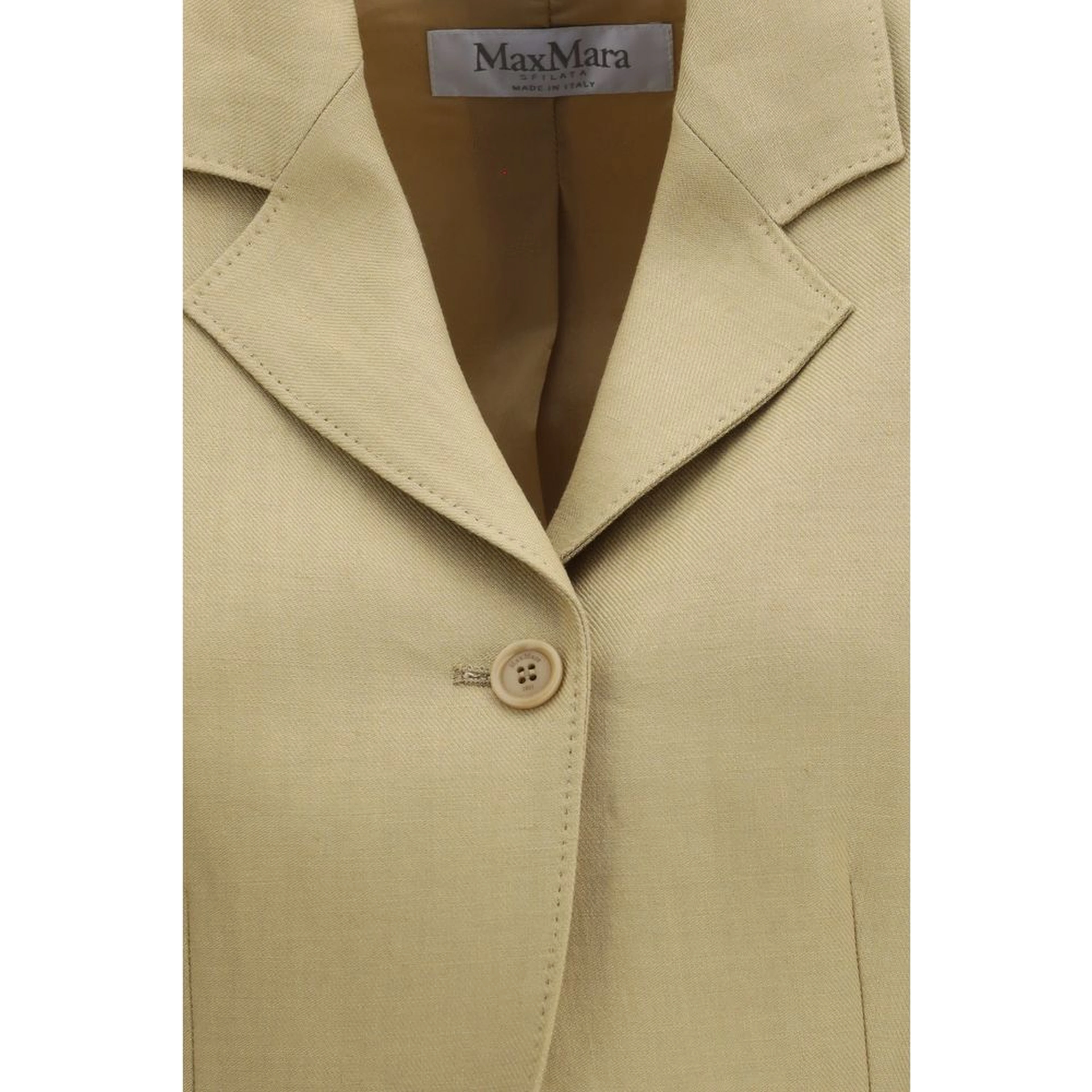 Beige Linen Denim Jacket