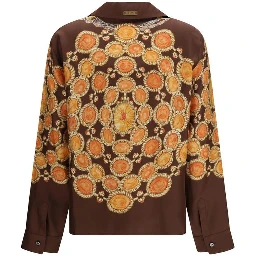 Brown Fabric Pattern Shirt