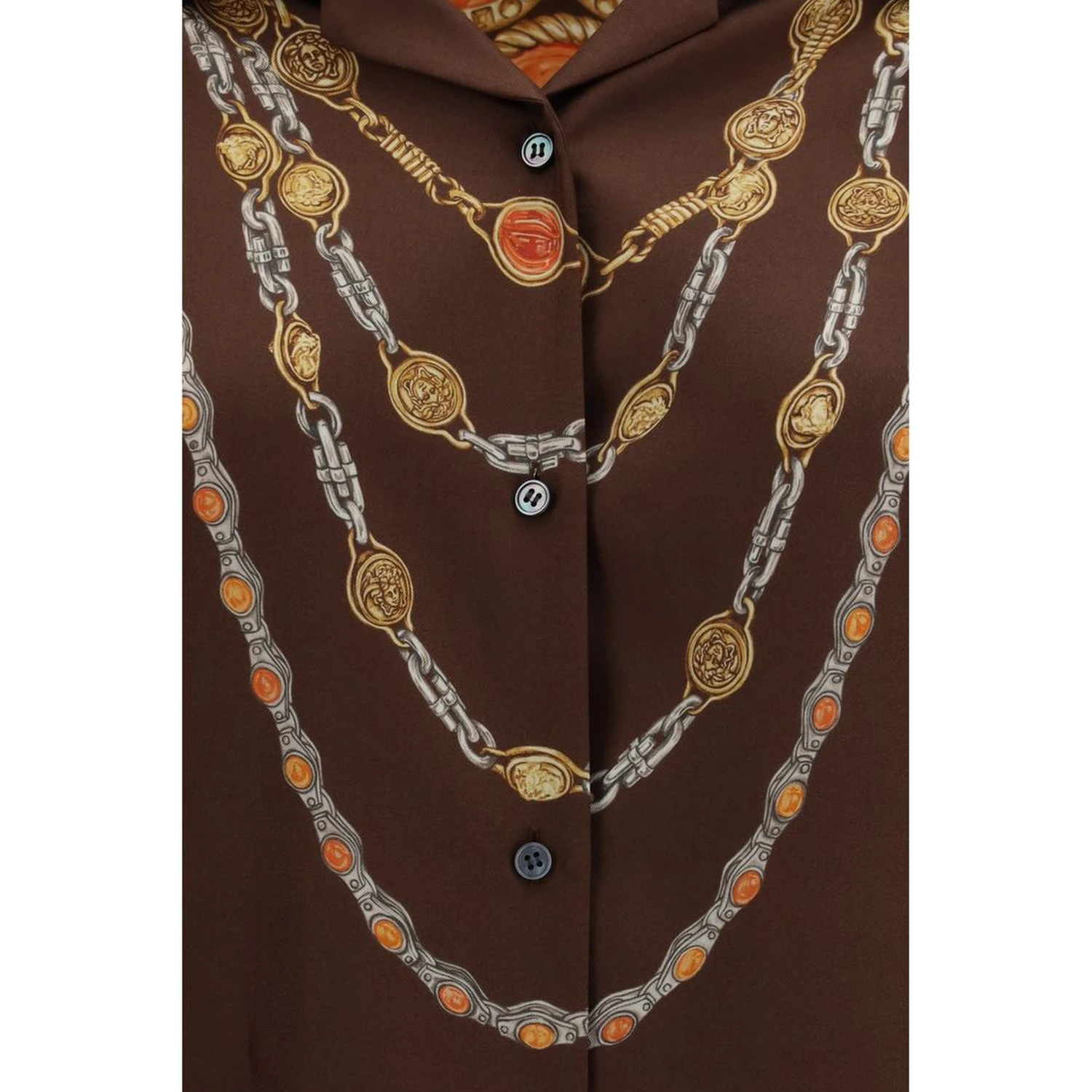 Brown Fabric Pattern Shirt