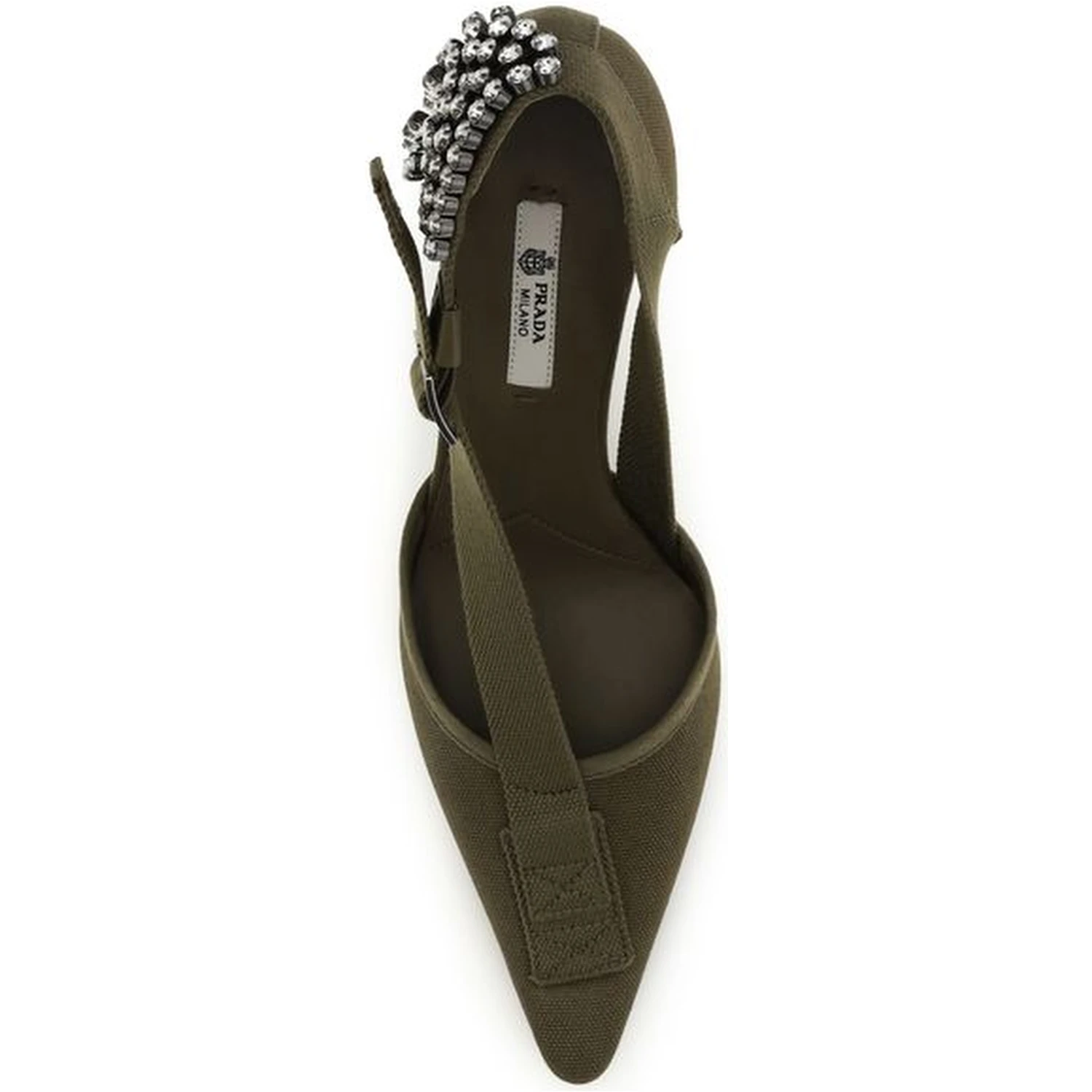 Bicolor Cotton High Heel Pumps