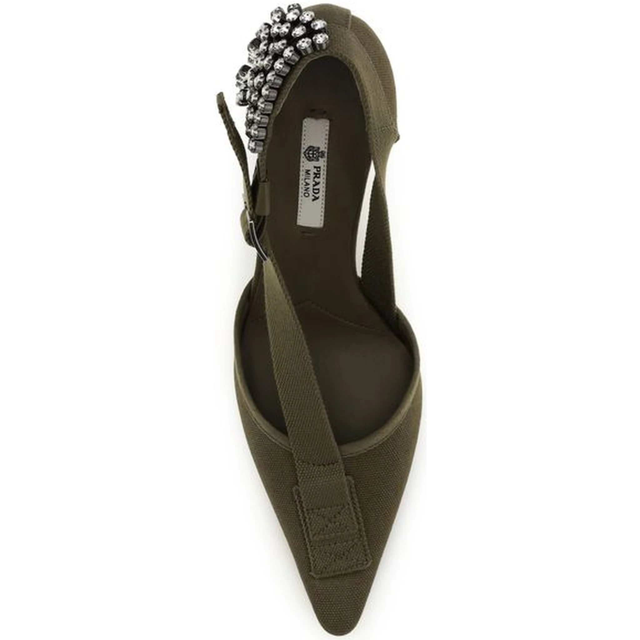 Bicolor Cotton High Heel Pumps