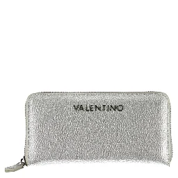 Silver Polyurethane Women Wallet