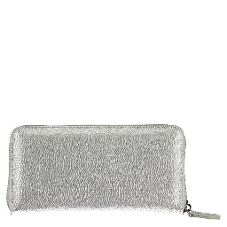 Silver Polyurethane Women Wallet