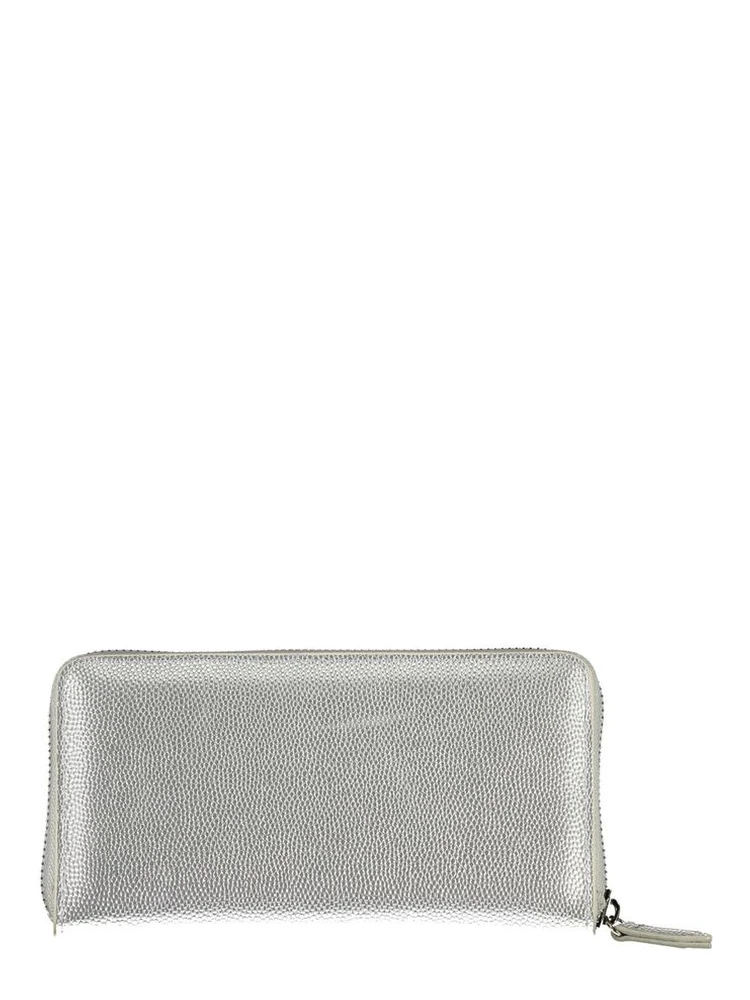 Silver Polyurethane Women Wallet alternative