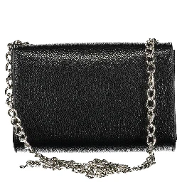 Black Polyurethane Women's Shoulder Bag
