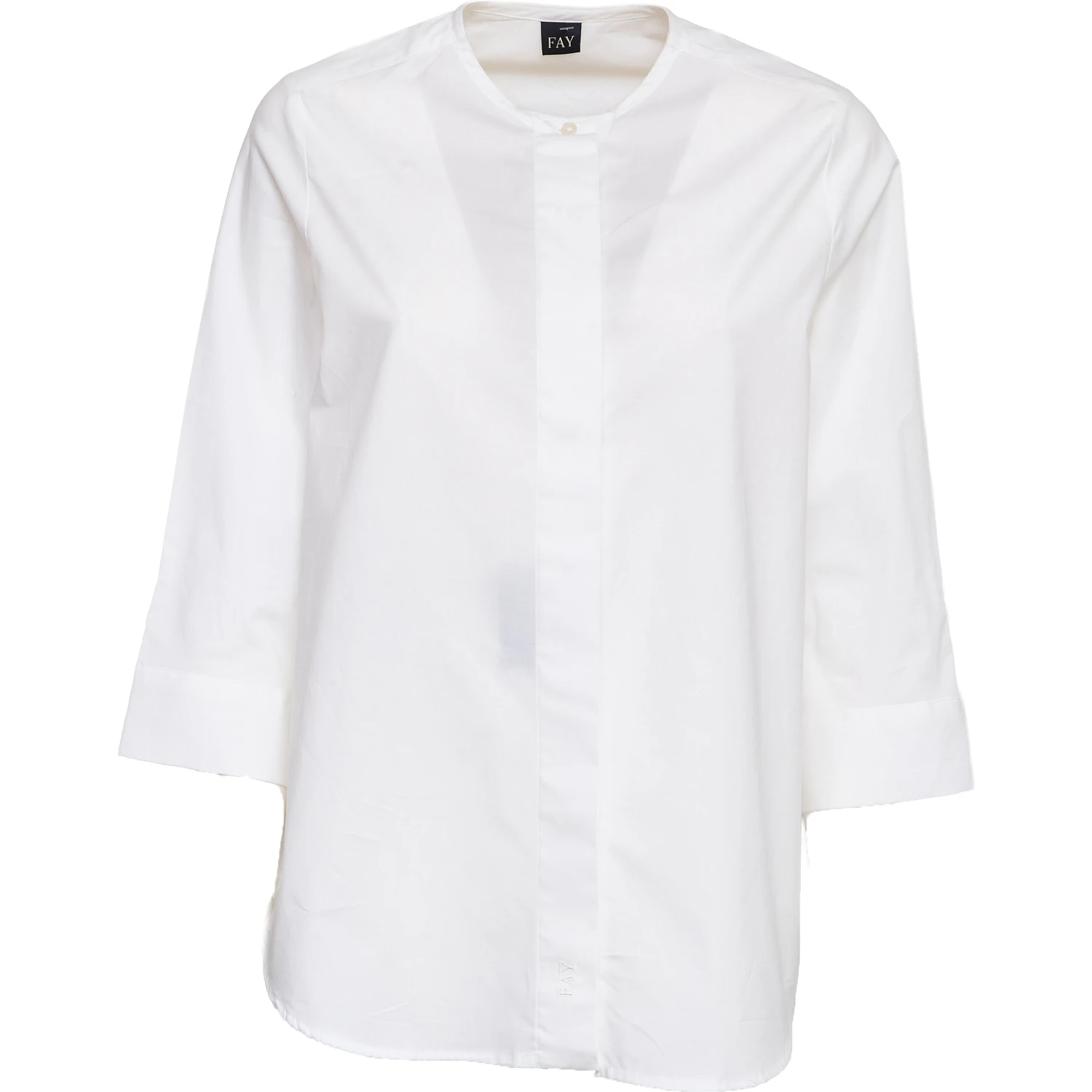 Camicia In Popeline Di Cotone Stretch