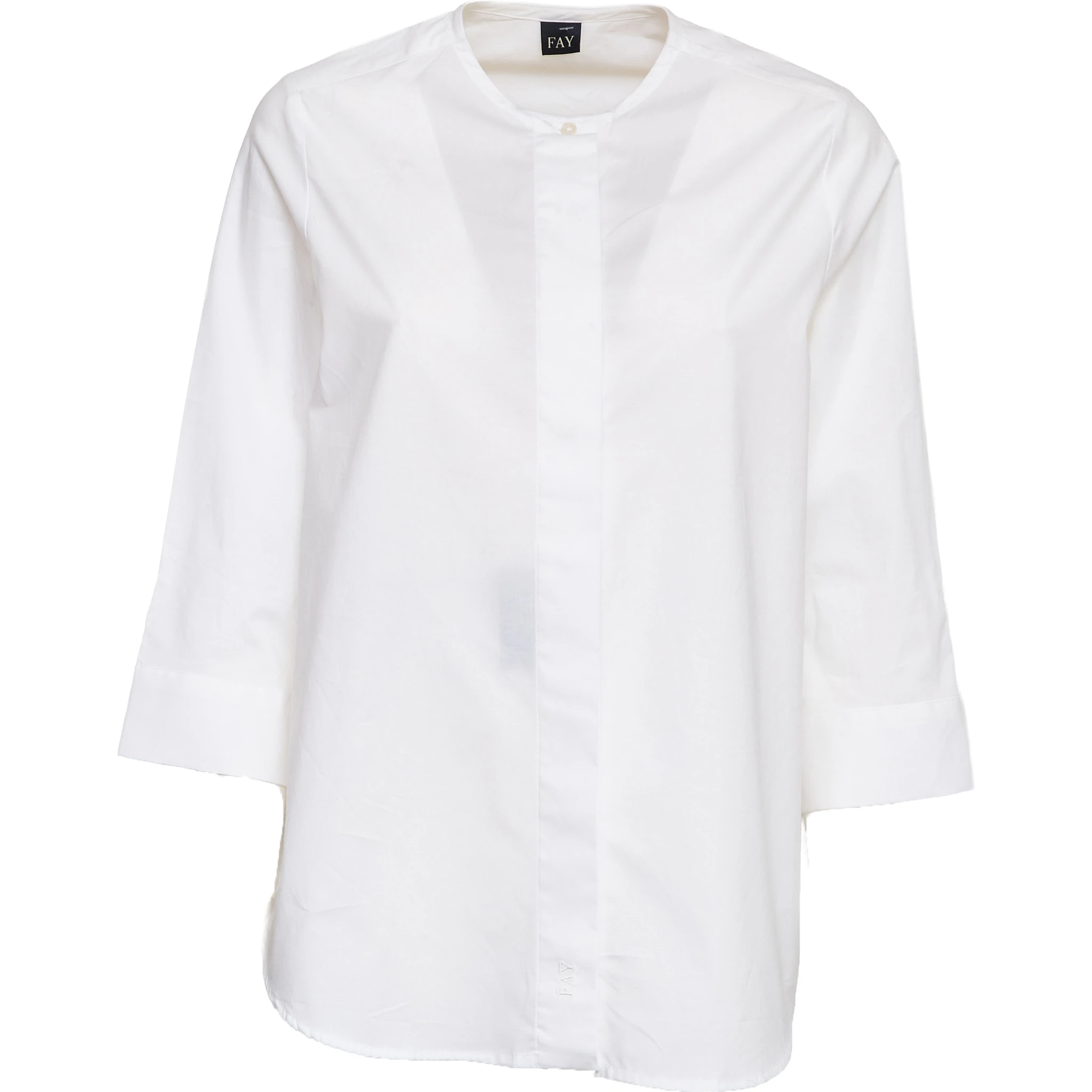 Camicia In Popeline Di Cotone Stretch
