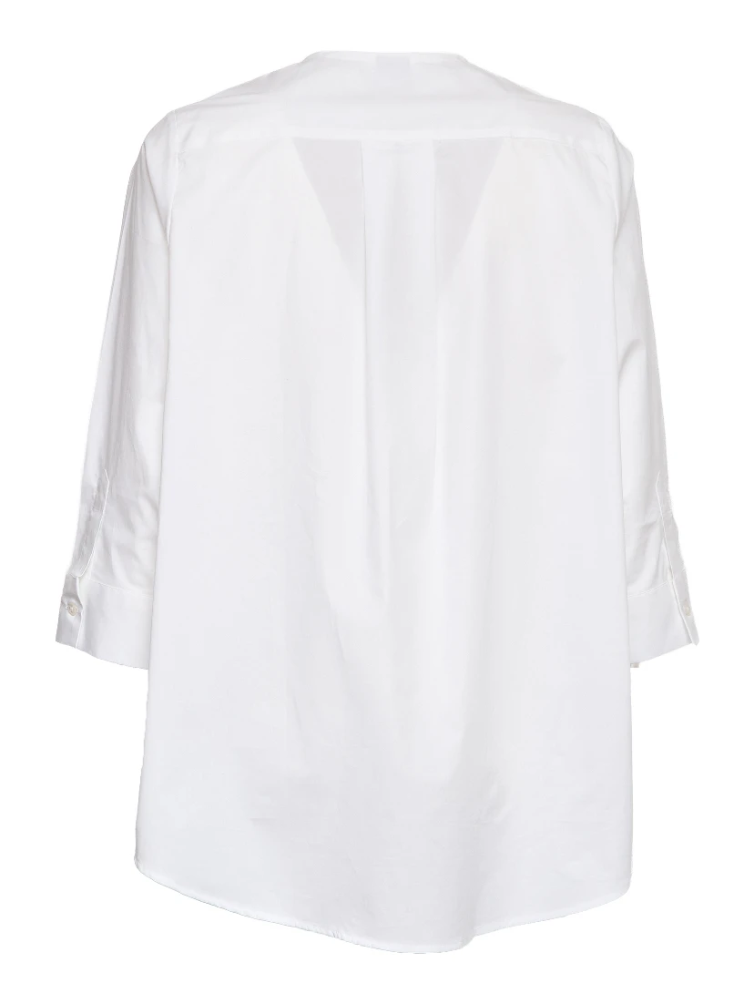 Camicia In Popeline Di Cotone Stretch