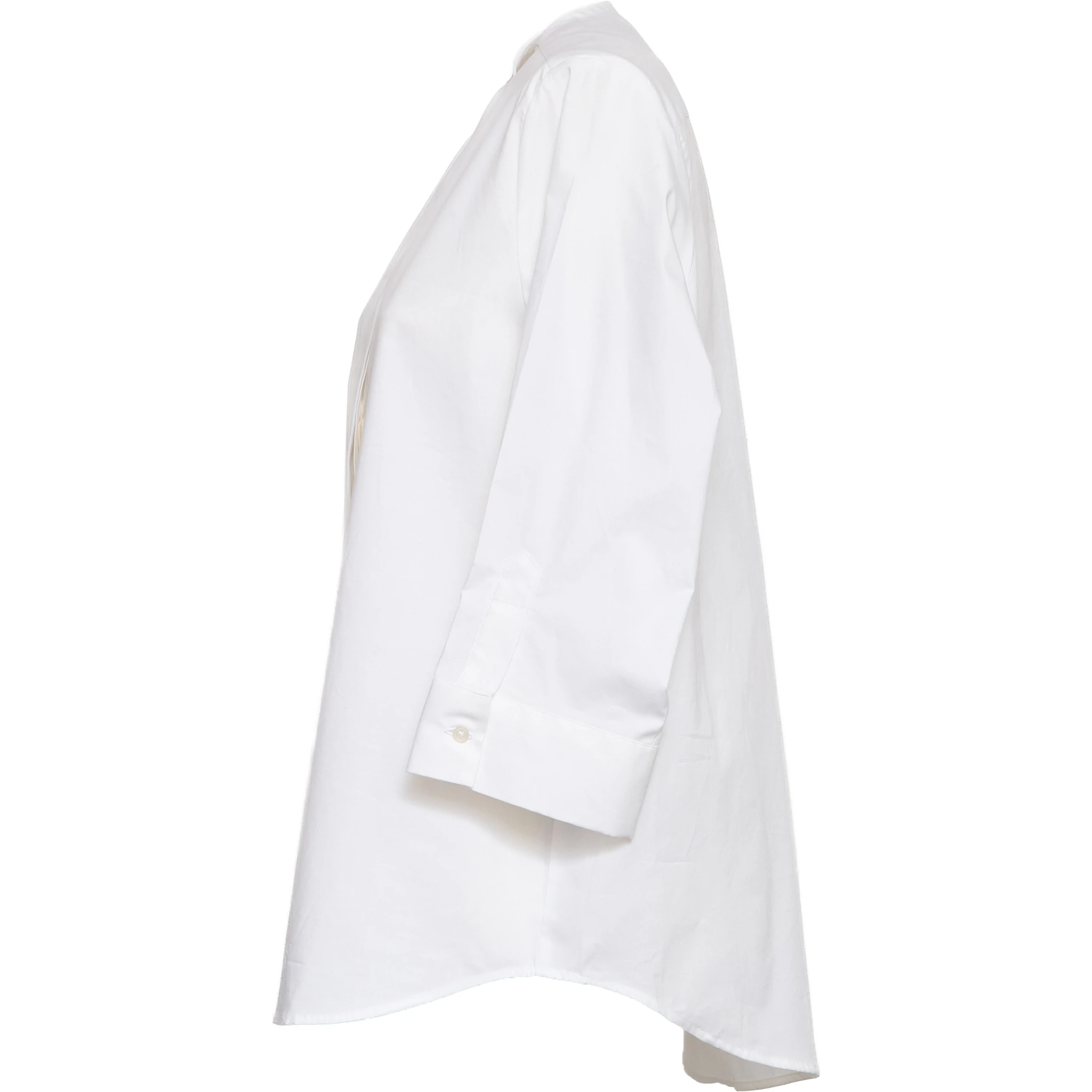 Camicia In Popeline Di Cotone Stretch