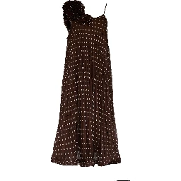 Abito Pallina In Chiffon Poly Stampa Pois