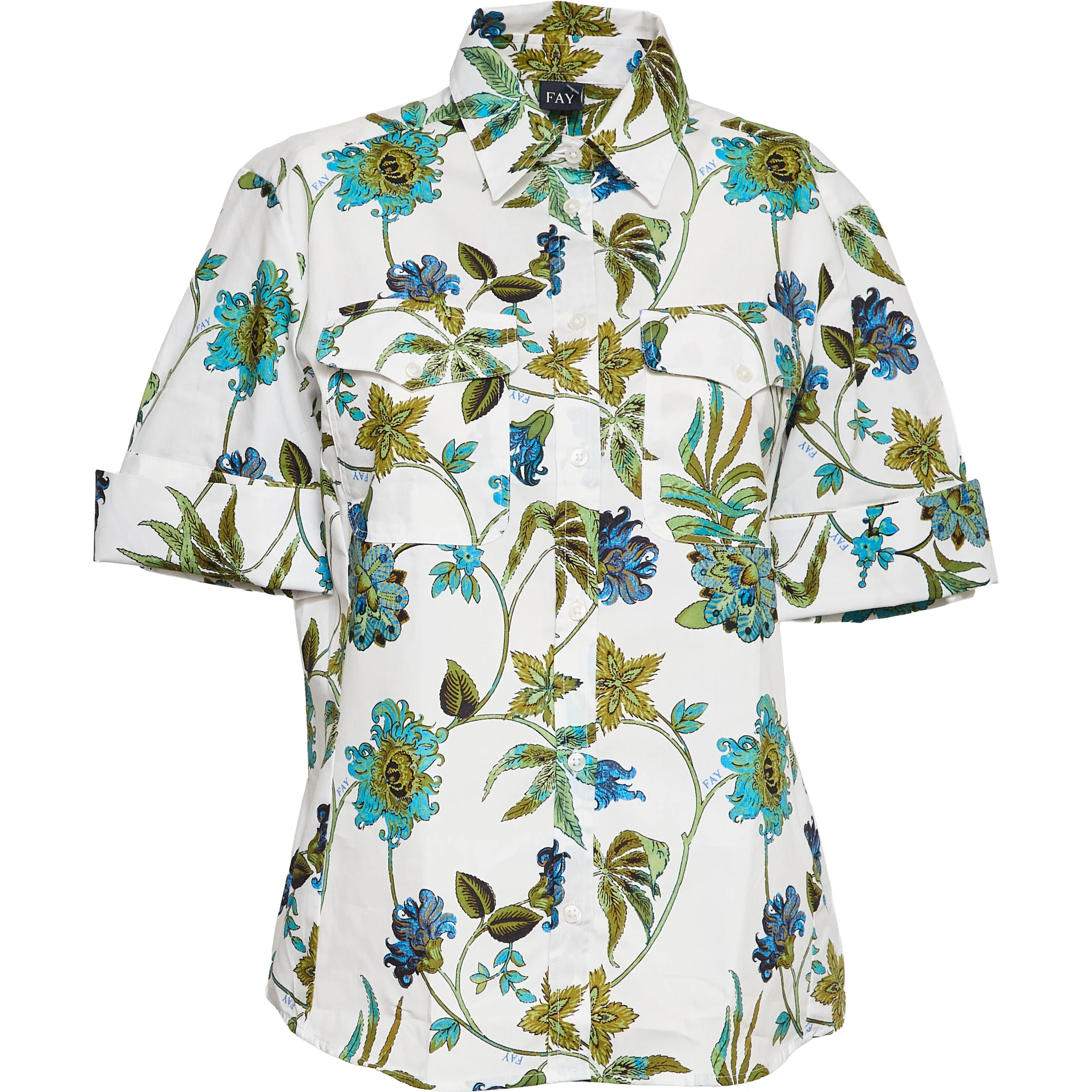 Camicia In Popeline Con Stampa Fiori Fay