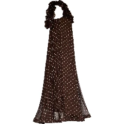 Abito Pallina In Chiffon Poly Stampa Pois