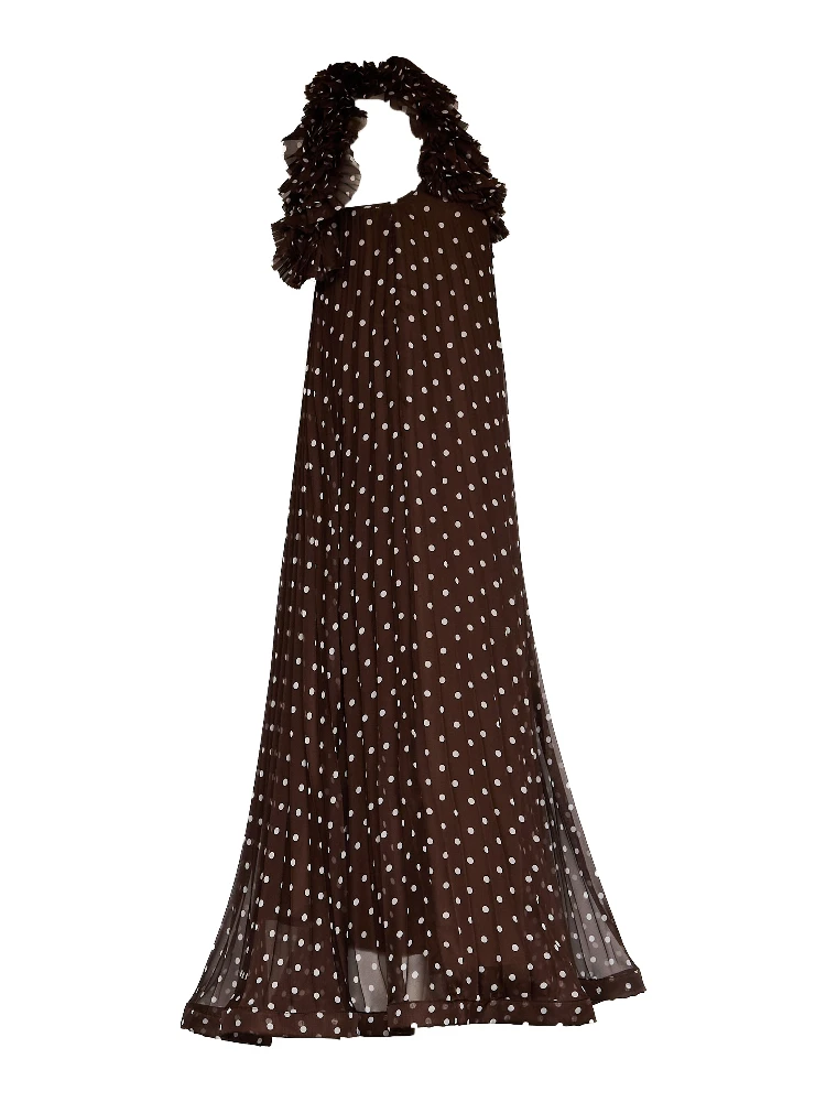 Abito Pallina In Chiffon Poly Stampa Pois alternative