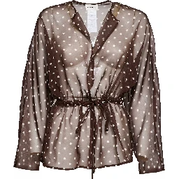 Coprispalle Pallina In Chiffon Poly Stampa Pois