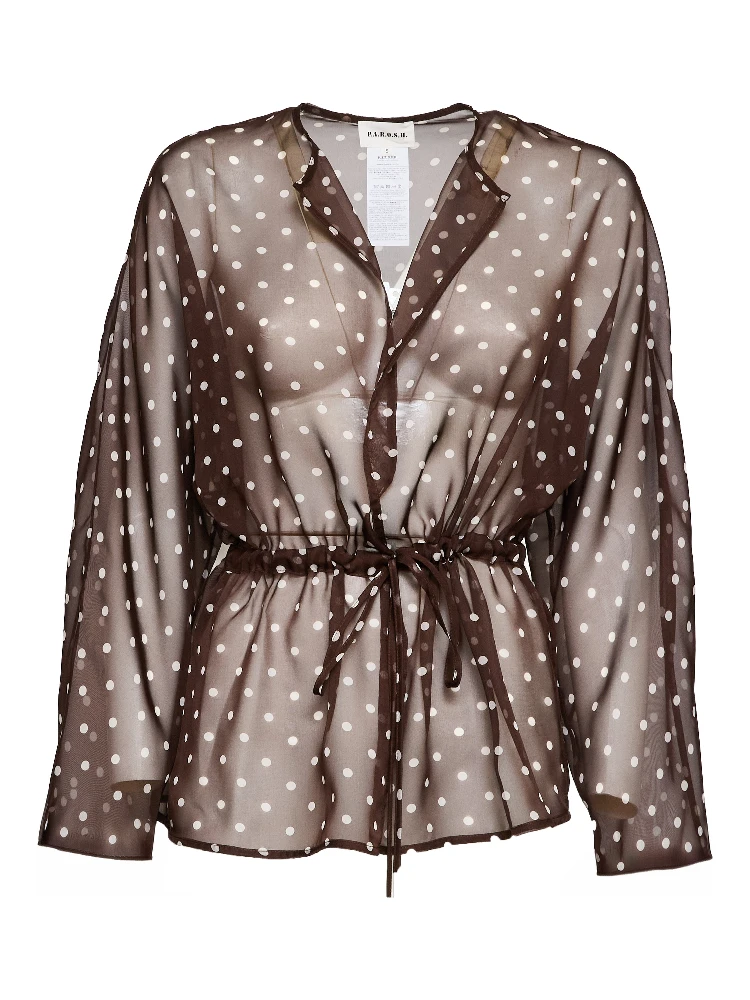 Coprispalle Pallina In Chiffon Poly Stampa Pois