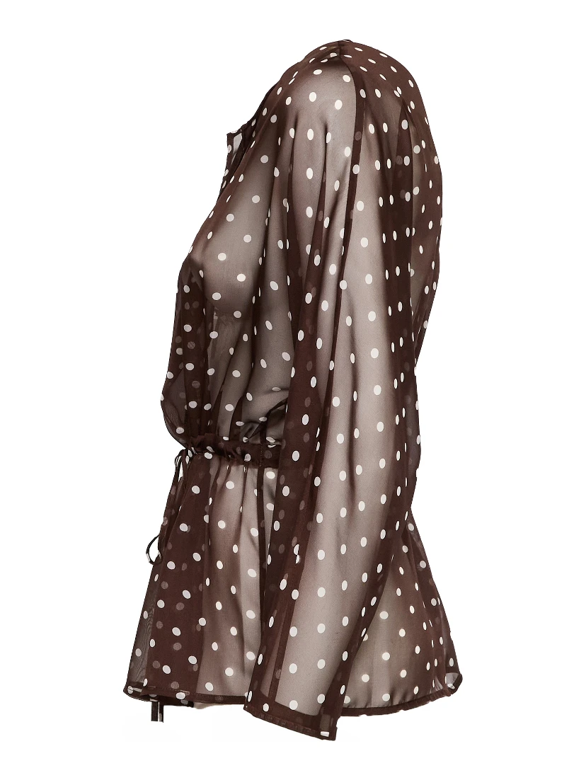 Coprispalle Pallina In Chiffon Poly Stampa Pois