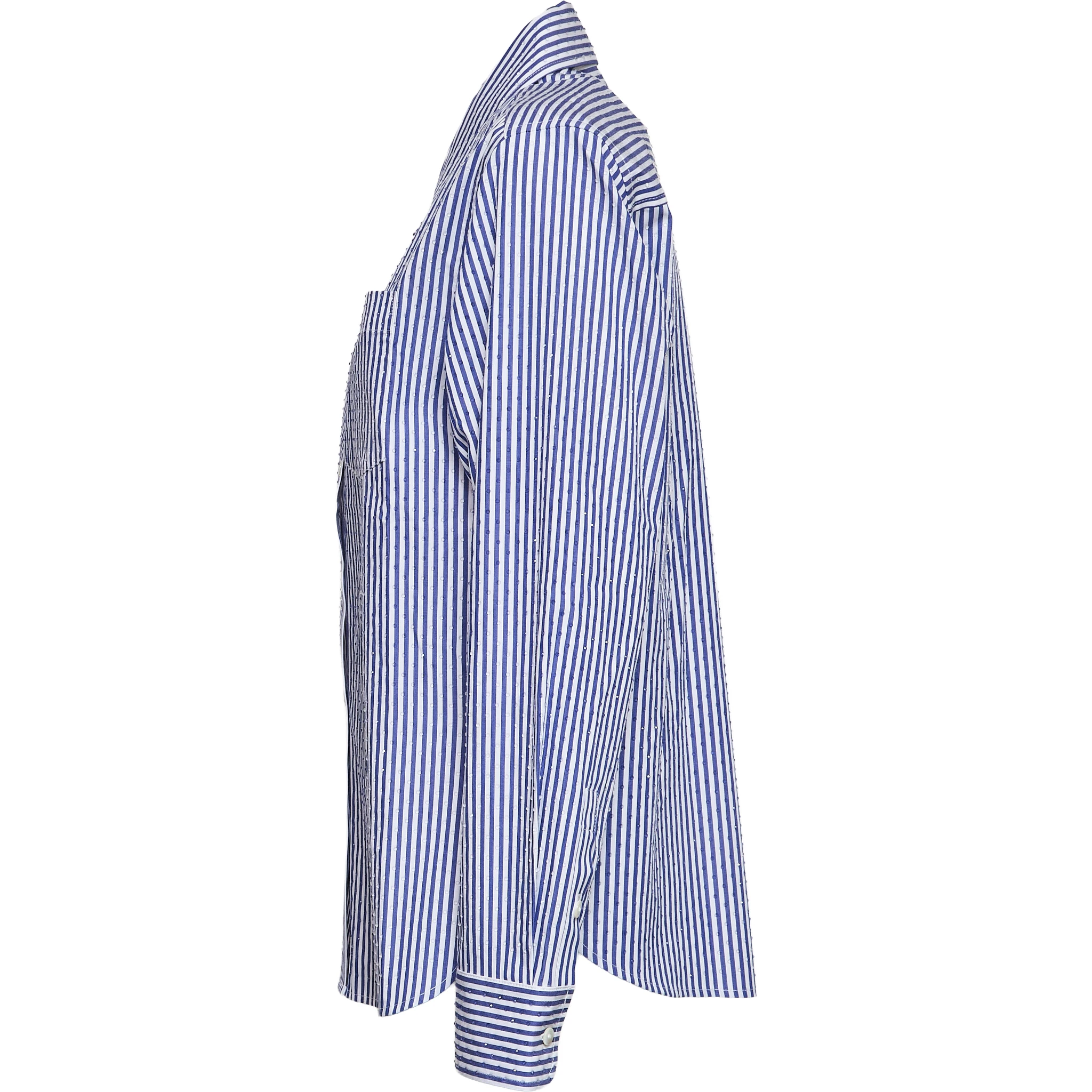 Camicia Cashine A Righe Con Cristalli