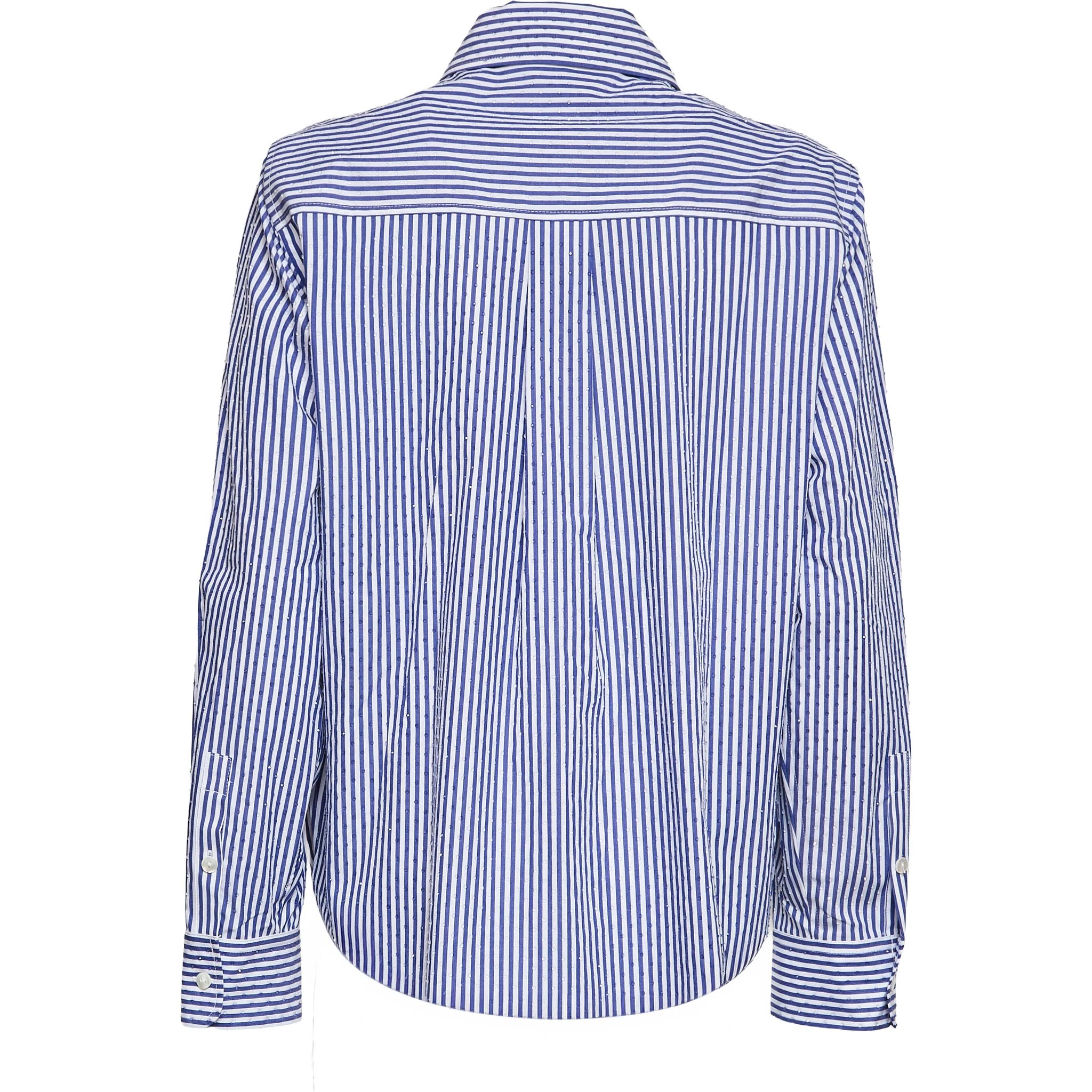 Camicia Cashine A Righe Con Cristalli