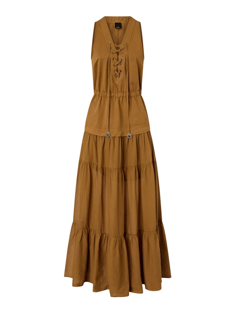 فساتين بينكو بنية اللون