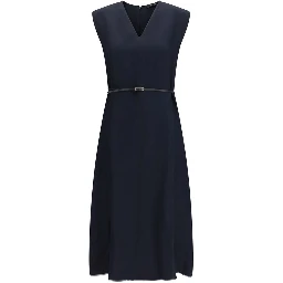 Blue Polyamide Long Dress
