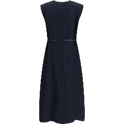 Blue Polyamide Long Dress