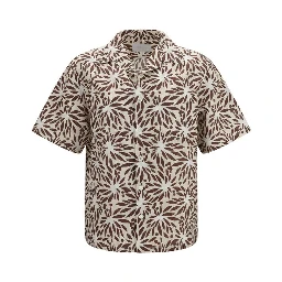Brown Cotton Pattern Shirt