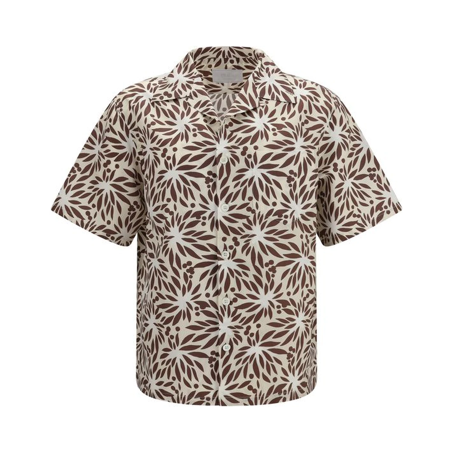 Brown Cotton Pattern Shirt