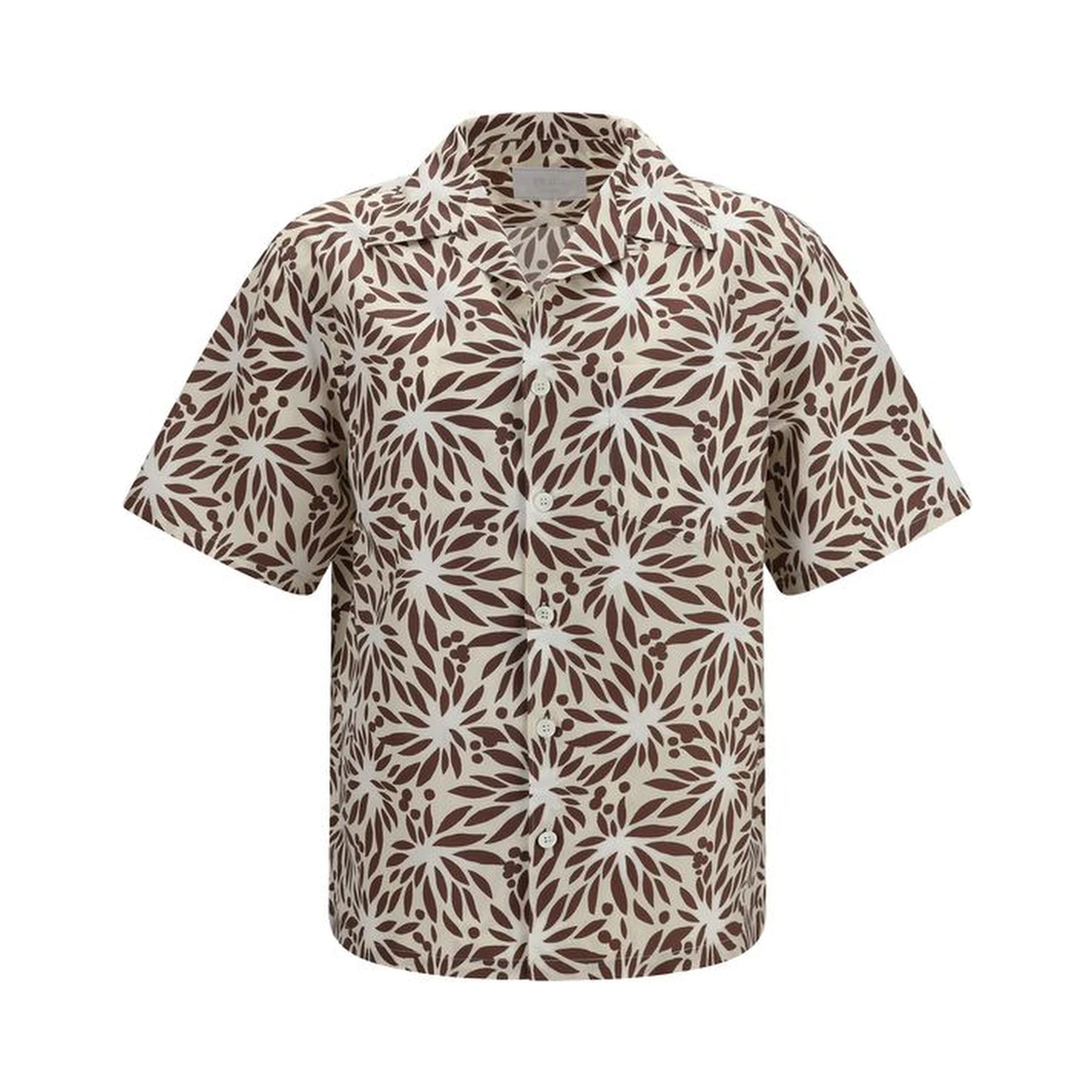 Brown Cotton Pattern Shirt