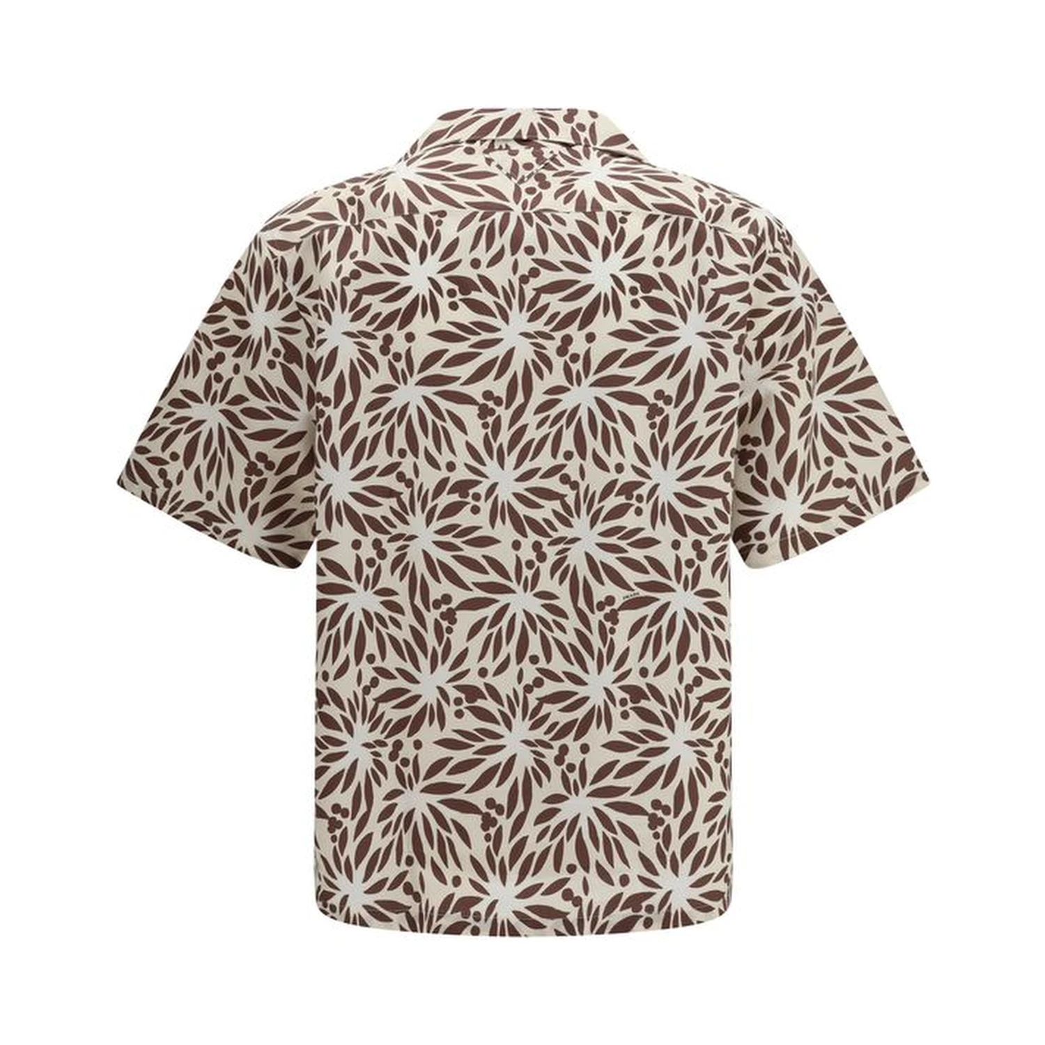 Brown Cotton Pattern Shirt