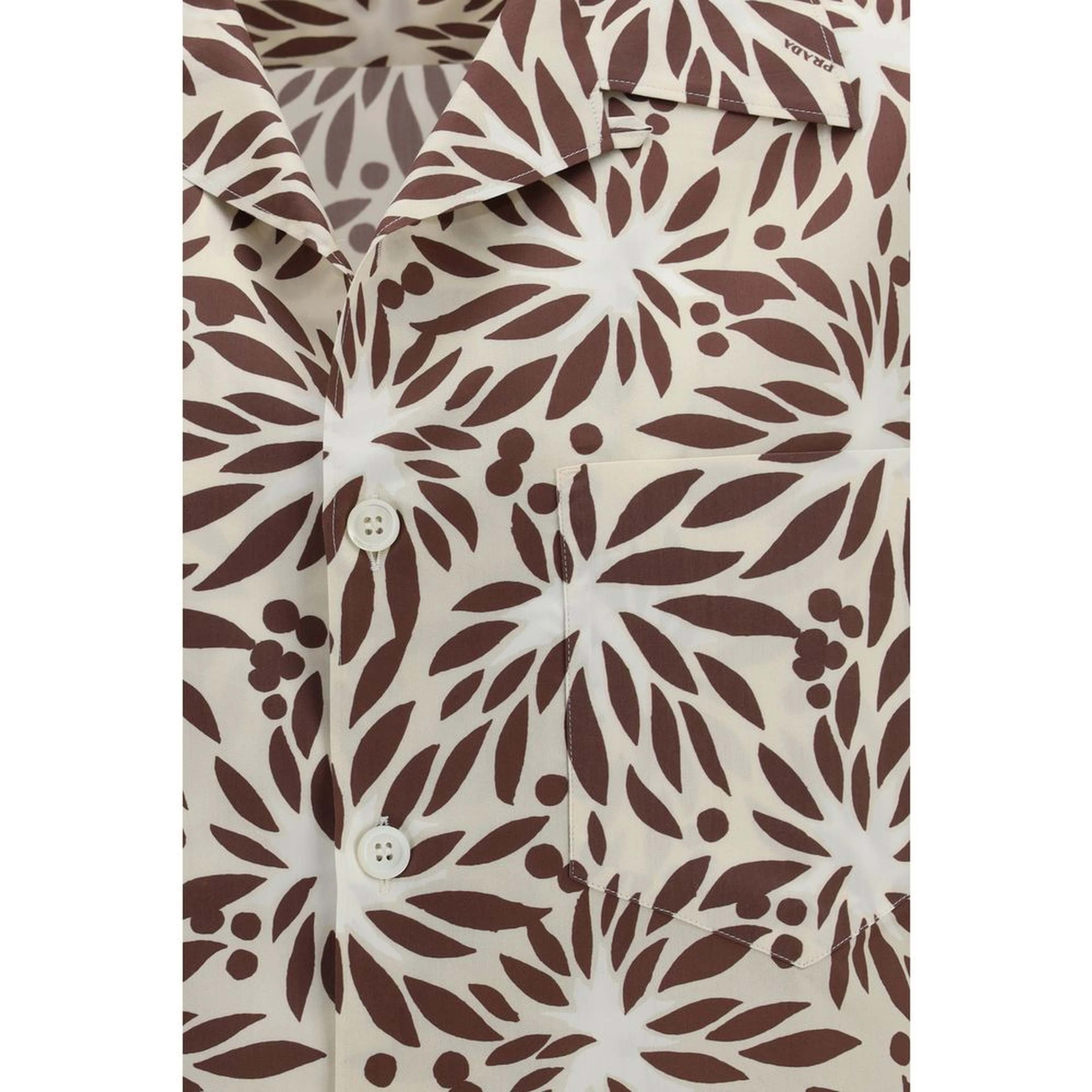 Brown Cotton Pattern Shirt