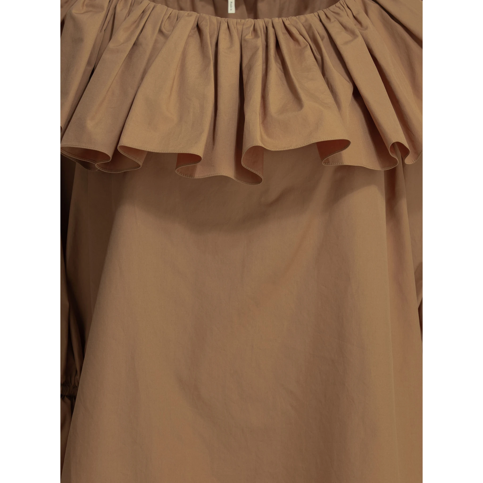 Cotton shirt with volant