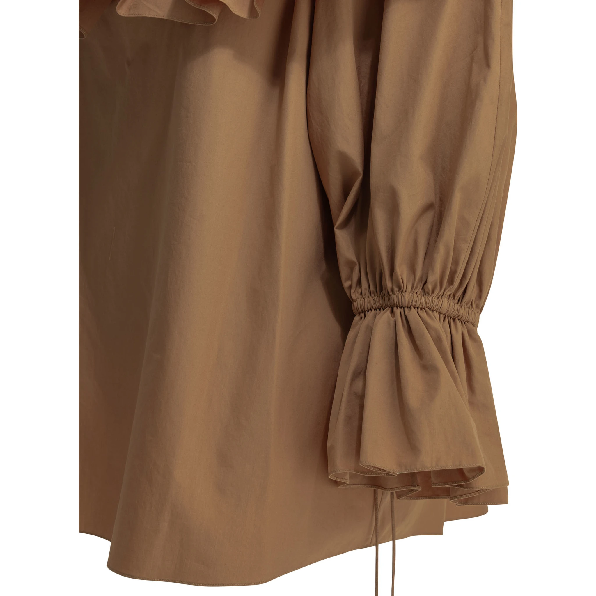 Cotton shirt with volant