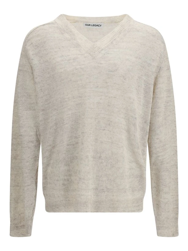 Beige Linen Sweatshirt