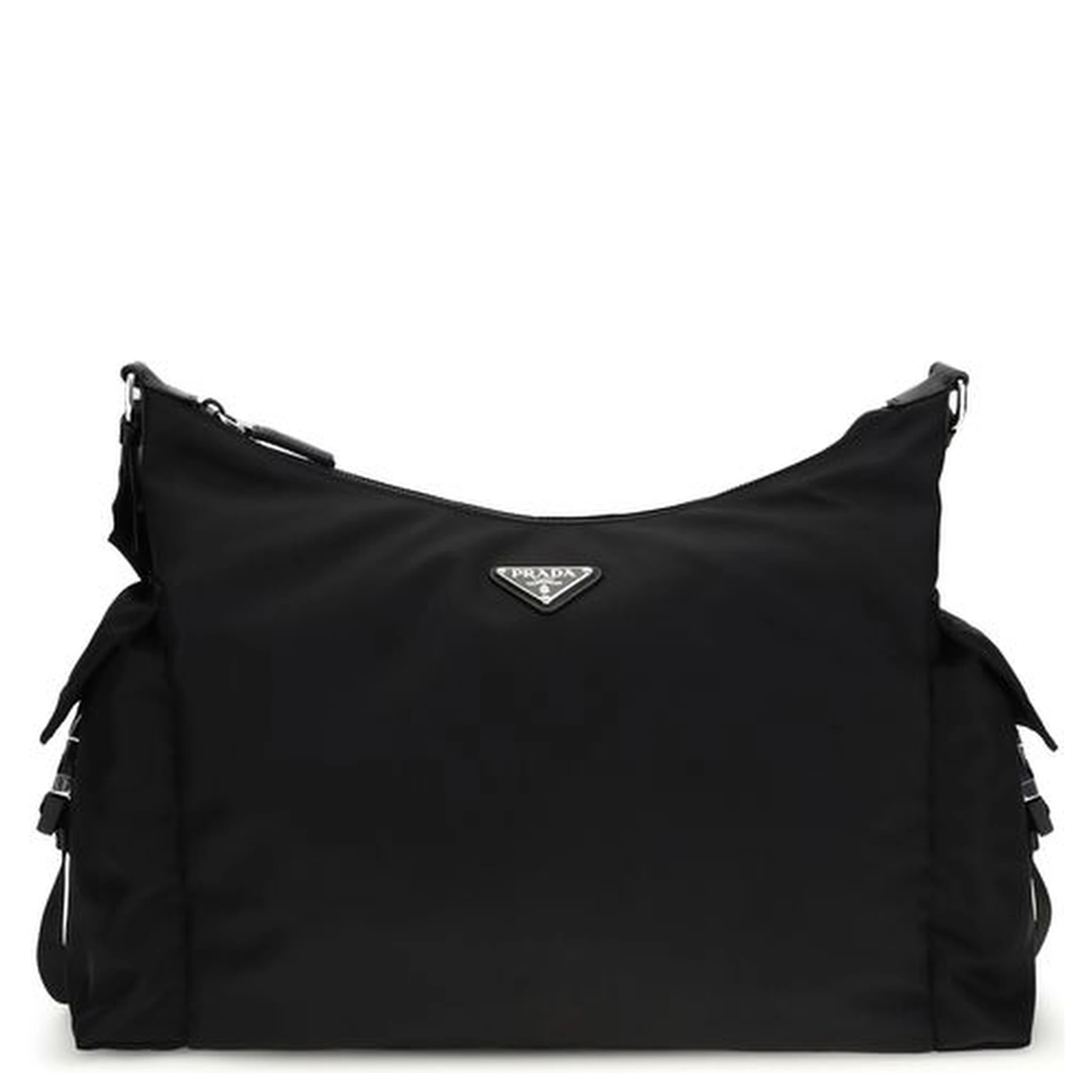 Black Recycled Polyamide Shoulder Bag