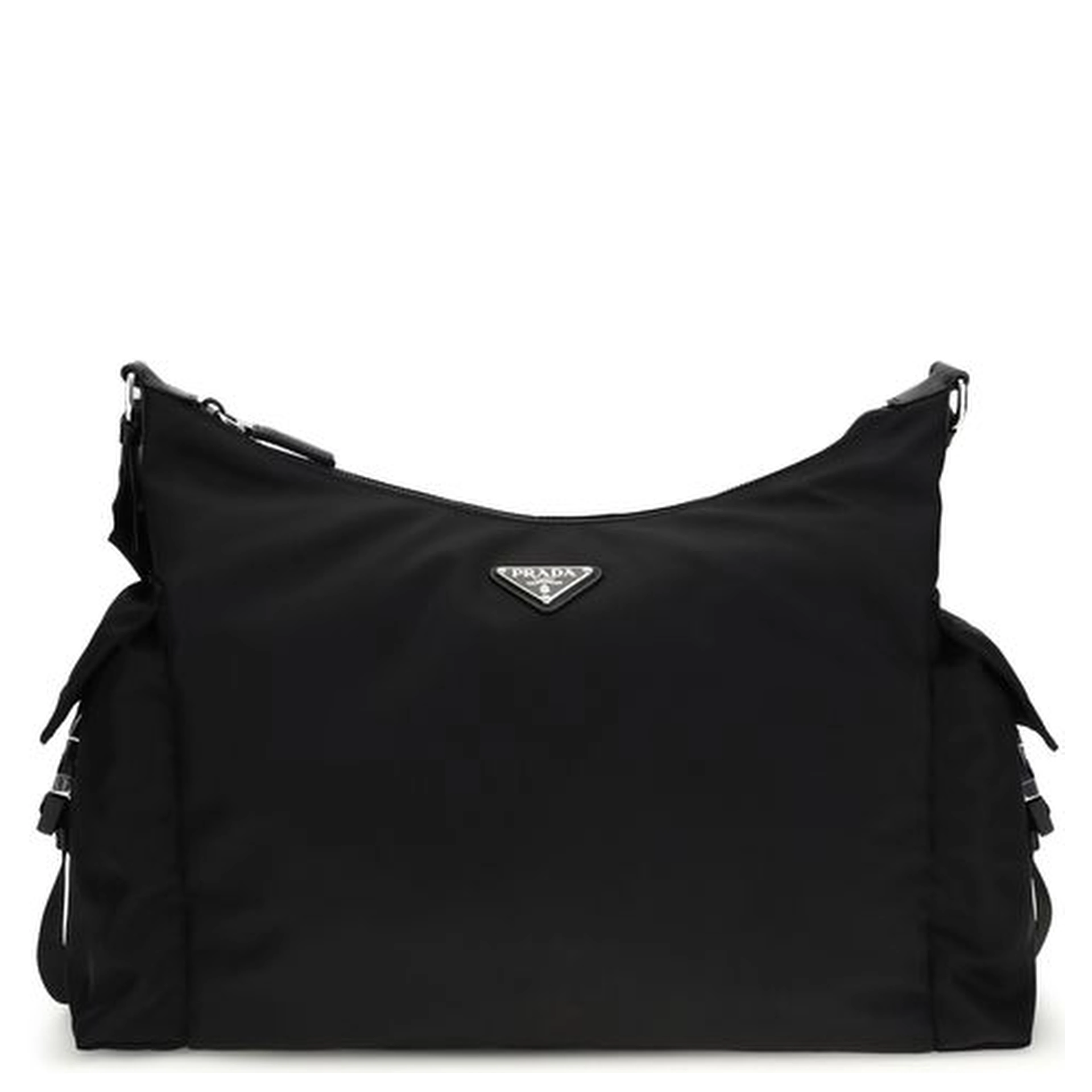 Black Recycled Polyamide Shoulder Bag