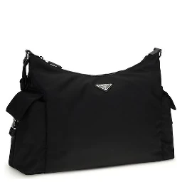 Black Recycled Polyamide Shoulder Bag
