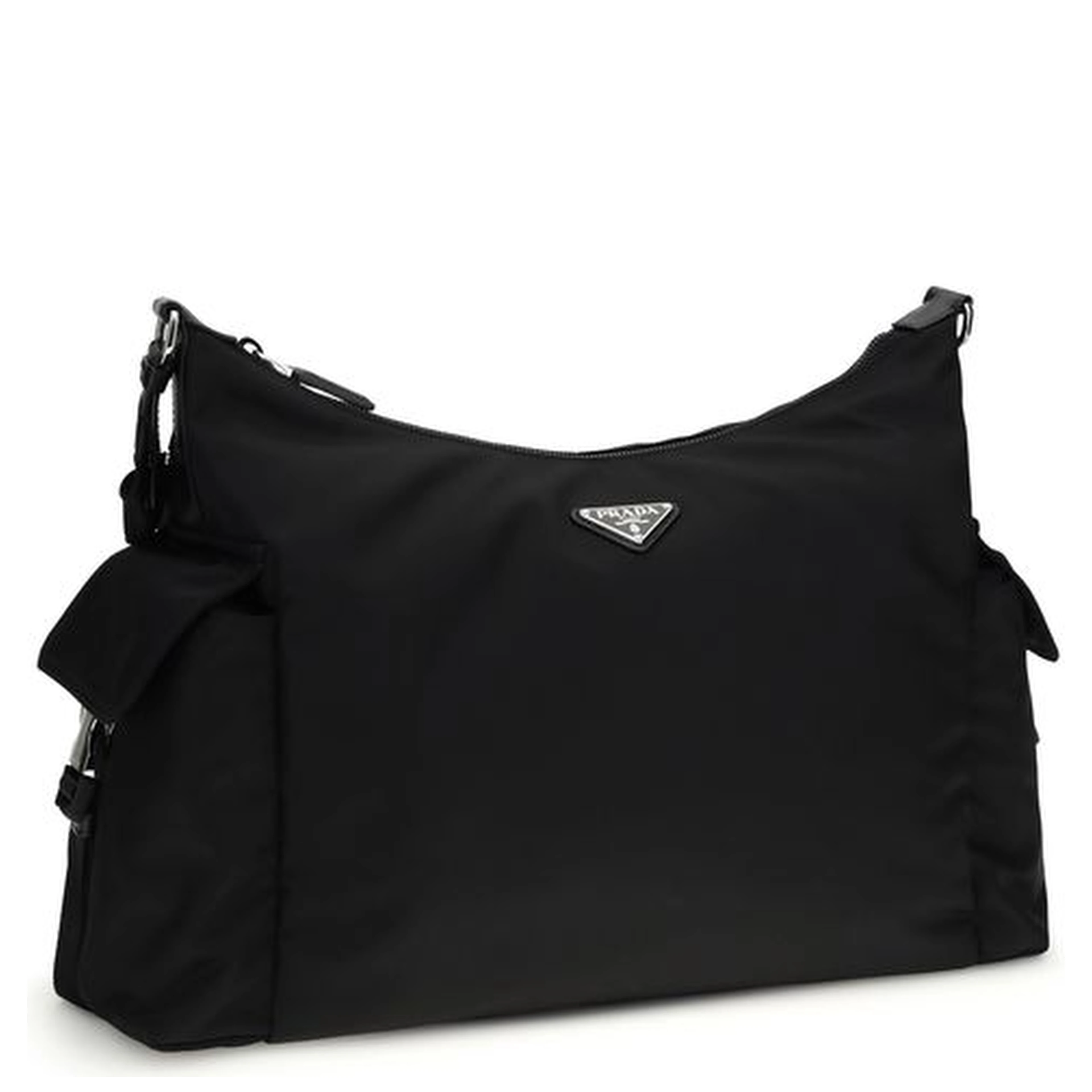 Black Recycled Polyamide Shoulder Bag